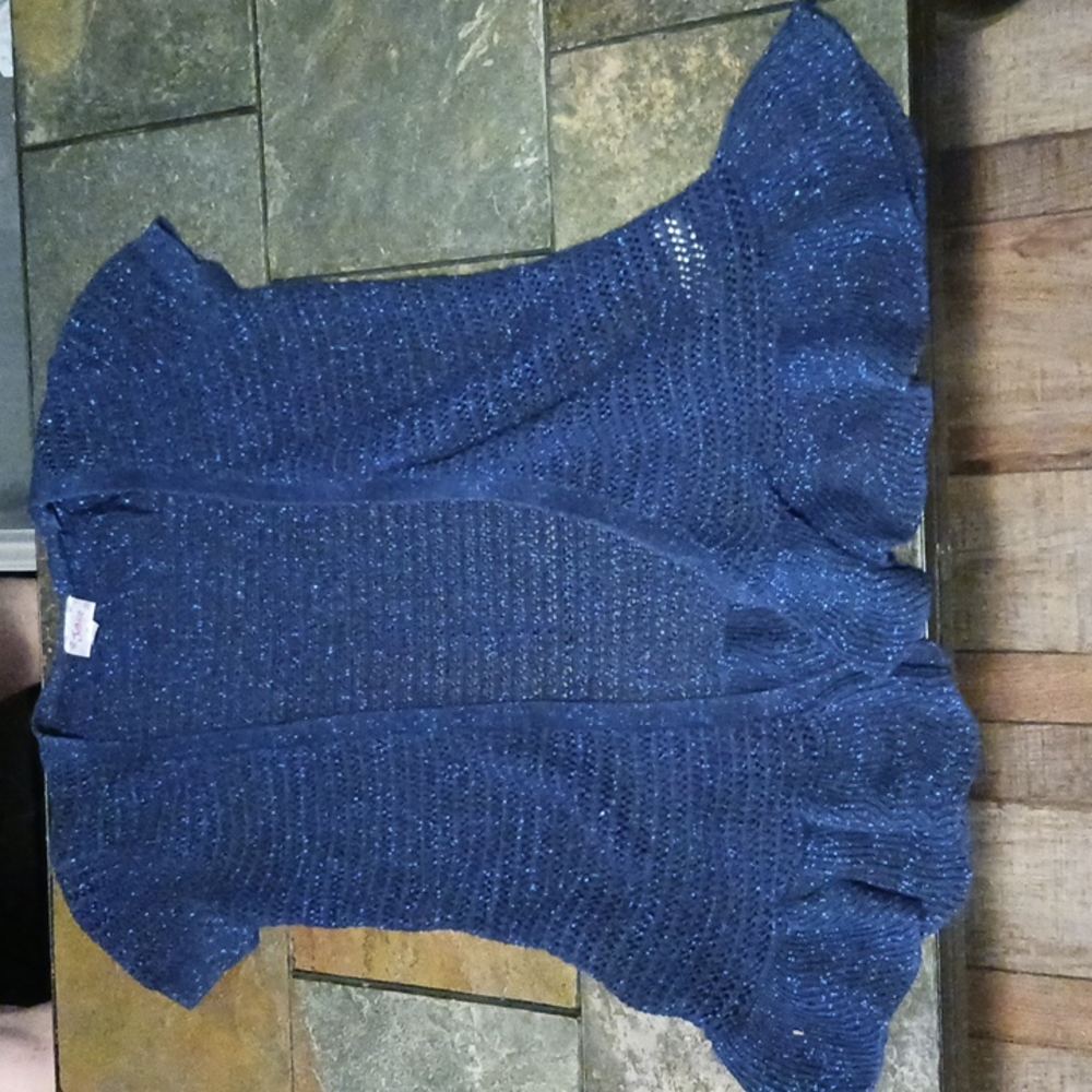 Blue sparkly shrug